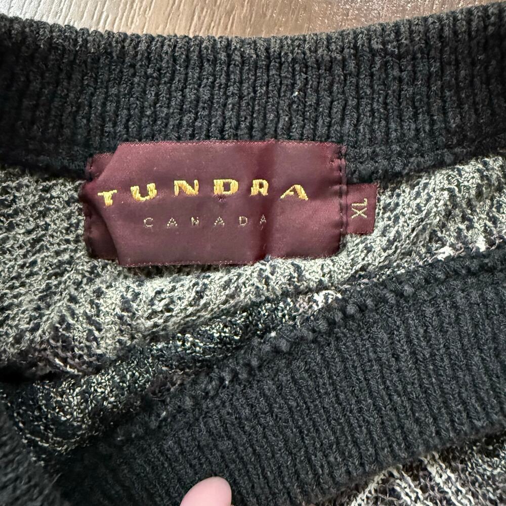 Vintage Tundra Canada Crewneck Sweater Grandpa Cabincore Aztec Cosby Sz XL - Picture 5 of 7
